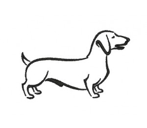 Stickdatei - Dackel Silhouette